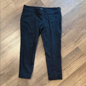 Ann Taylor Black Cropped Pull-On Pants